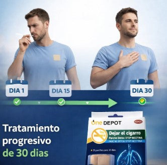 Parches Naturales Antitabaco One Depot™ | Reduce la Ansiedad, ayuda a dejar de Fumar | PAGUE AL RECIBIR